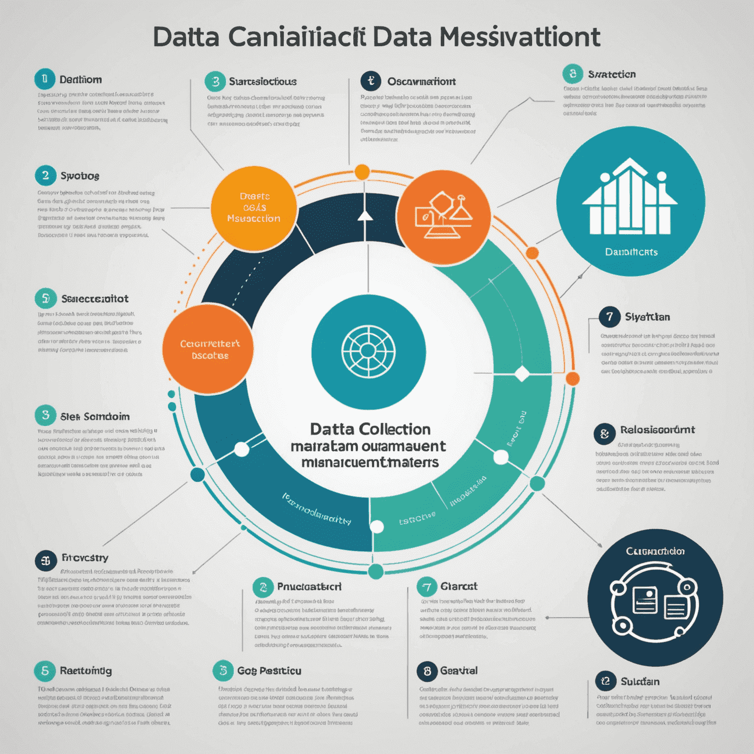 Diagramm, das den Prozess der Datenerhebung und -analyse für die Wirkungsmessung von candarted_com-Projekten visualisiert