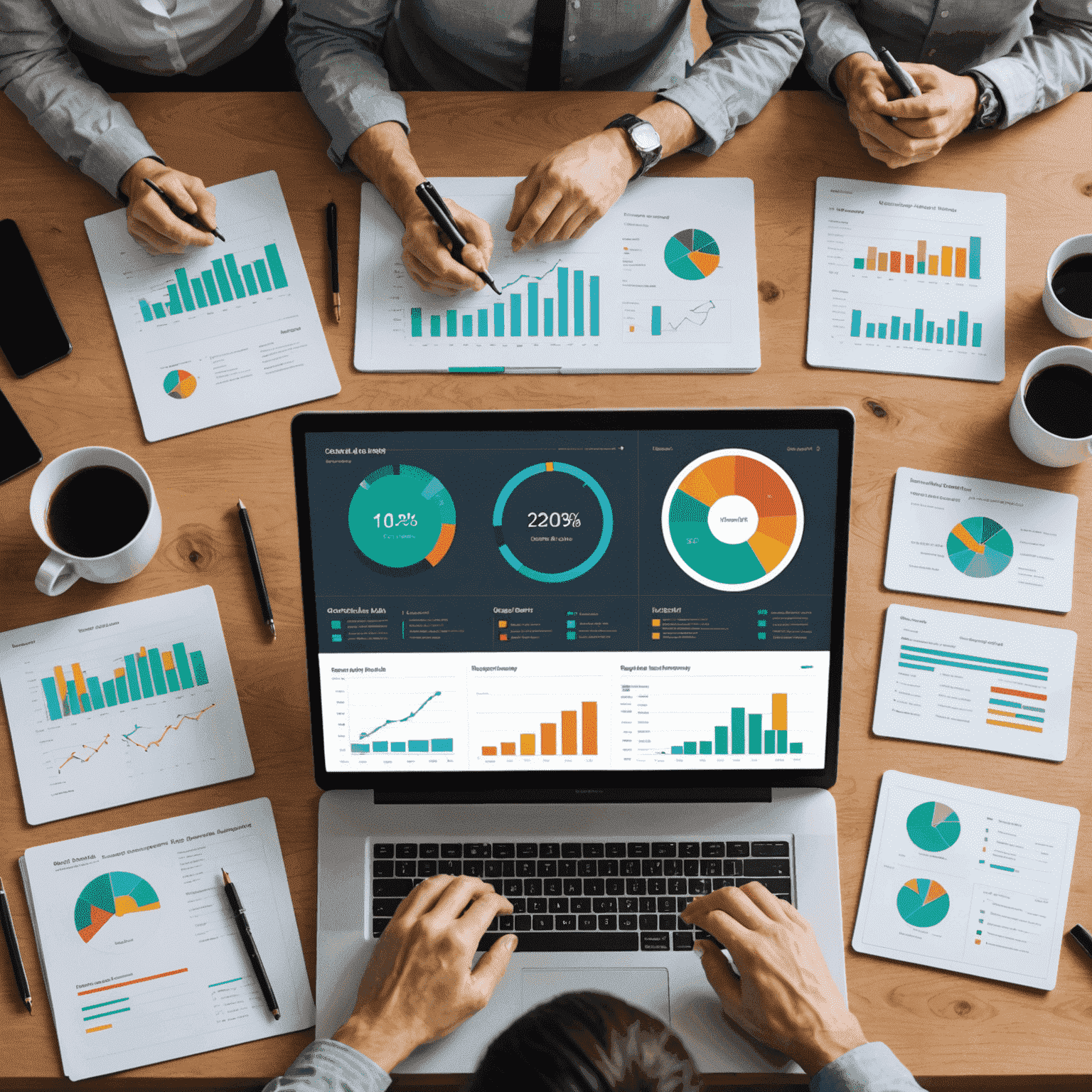 Digitale Werkzeuge und Dashboards zur Projektverwaltung, die effizientes Management von Gemeinschaftsinitiativen darstellen